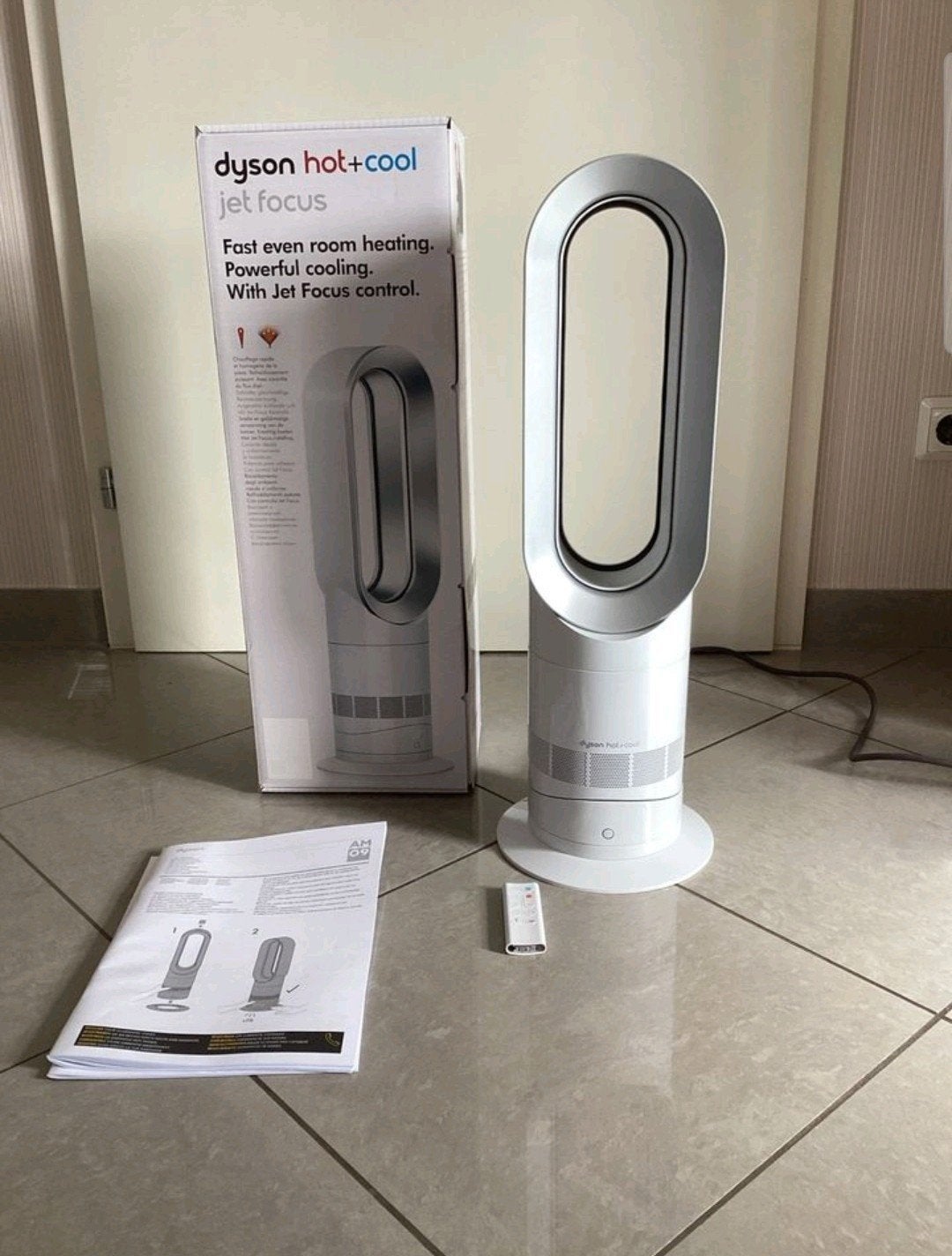 Dyson AM09 Hot+Cool (Wit) nu voor 225 euro, Ophalen of Verzenden, Nieuw, Torenventilator