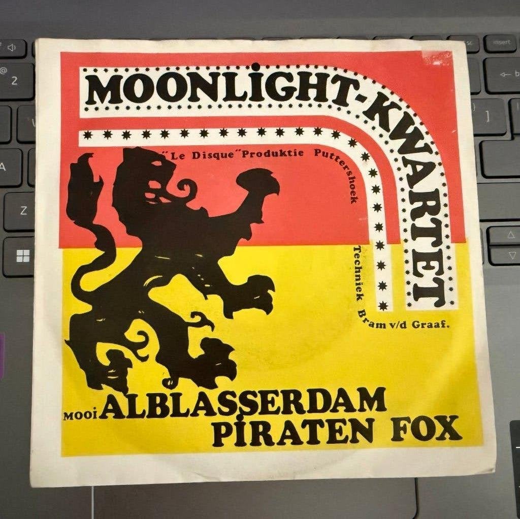 Moonlight Kwartet - Mooi Alblasserdam/piraten Fox - topper, 7 inch, Zo goed als nieuw, Levenslied of Smartlap, Fotohoes