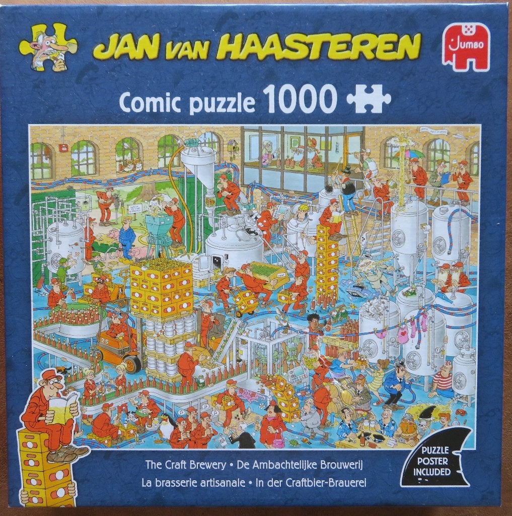 Legpuzzel Jan van Haasteren - de Ambachtelijke Brouwerij, Ophalen of Verzenden, 500 t/m 1500 stukjes, Gebruikt, Legpuzzel