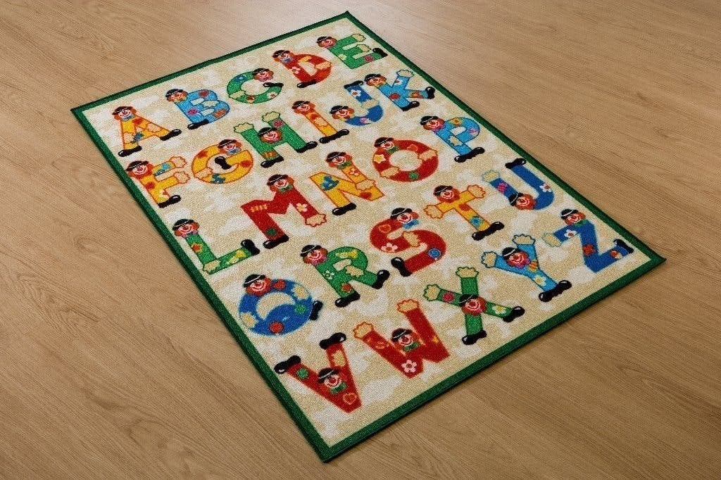 Sevi vloerkleed ABC tapijt met clowntjes 100x140 cm *NIEUW*, Kinderen en Baby's, Meerkleurig, Ophalen of Verzenden, Nieuw, Kleed of Kussen