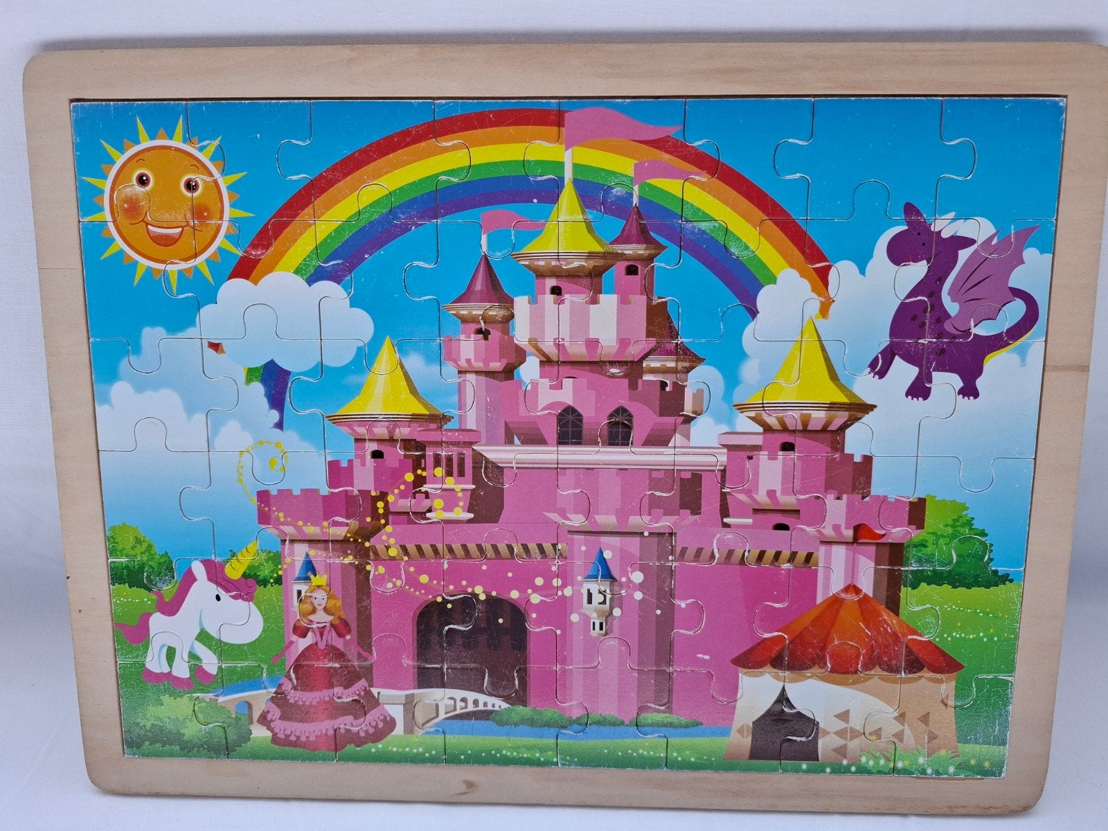 Houten prinsessenkasteel puzzel voor kinderen, Ophalen of Verzenden