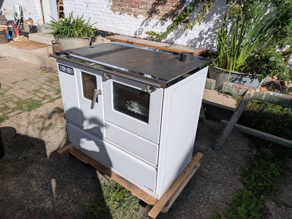 Alfa 90 pelletfornuis, Ophalen, Gebruikt, Warmhoudplaat, 60 cm of meer