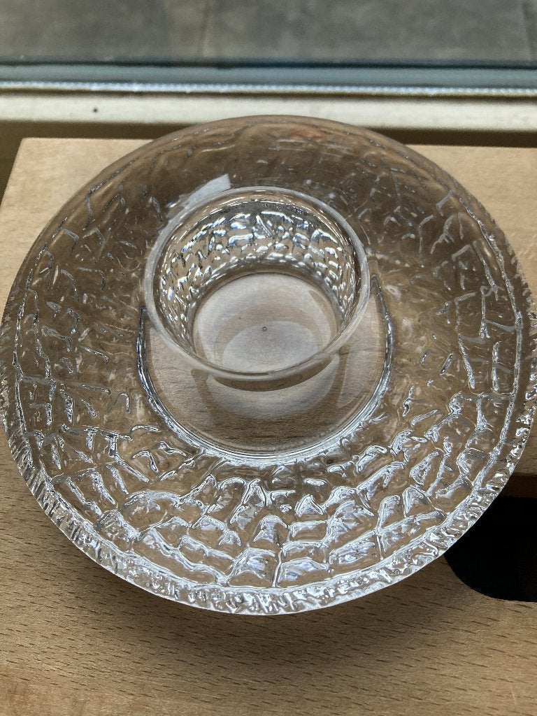 Orrefors Discus Zweden Waxinelichthouder Gemerkt Crystal, Ophalen