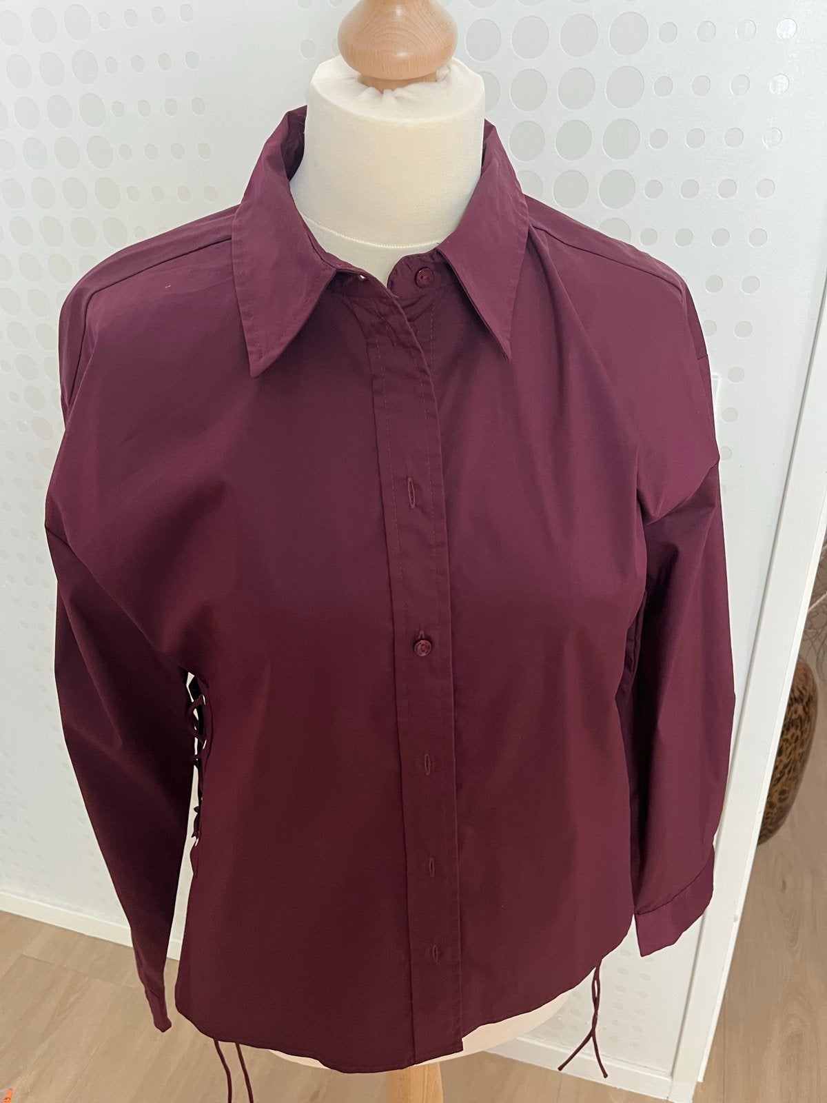 Co'Couture Blouse met Veterdetails - Maat L, Ophalen of Verzenden, Nieuw, Maat 42/44 (L), Paars