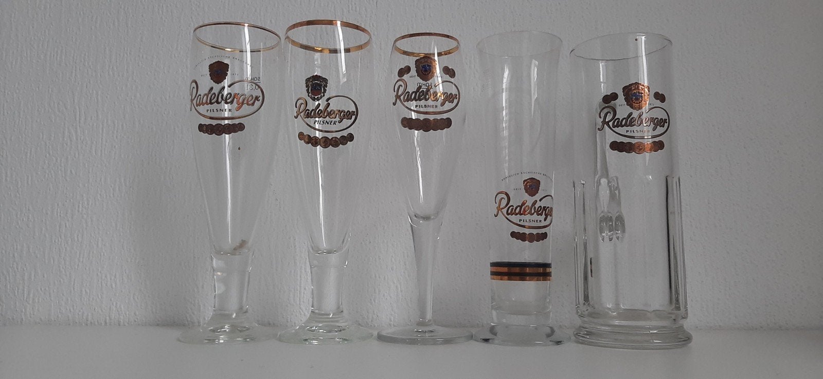 Radeberger Pilsner Bierglazen Set - Diverse Modellen, Ophalen of Verzenden, Gebruikt, Glas of Glazen, Overige merken