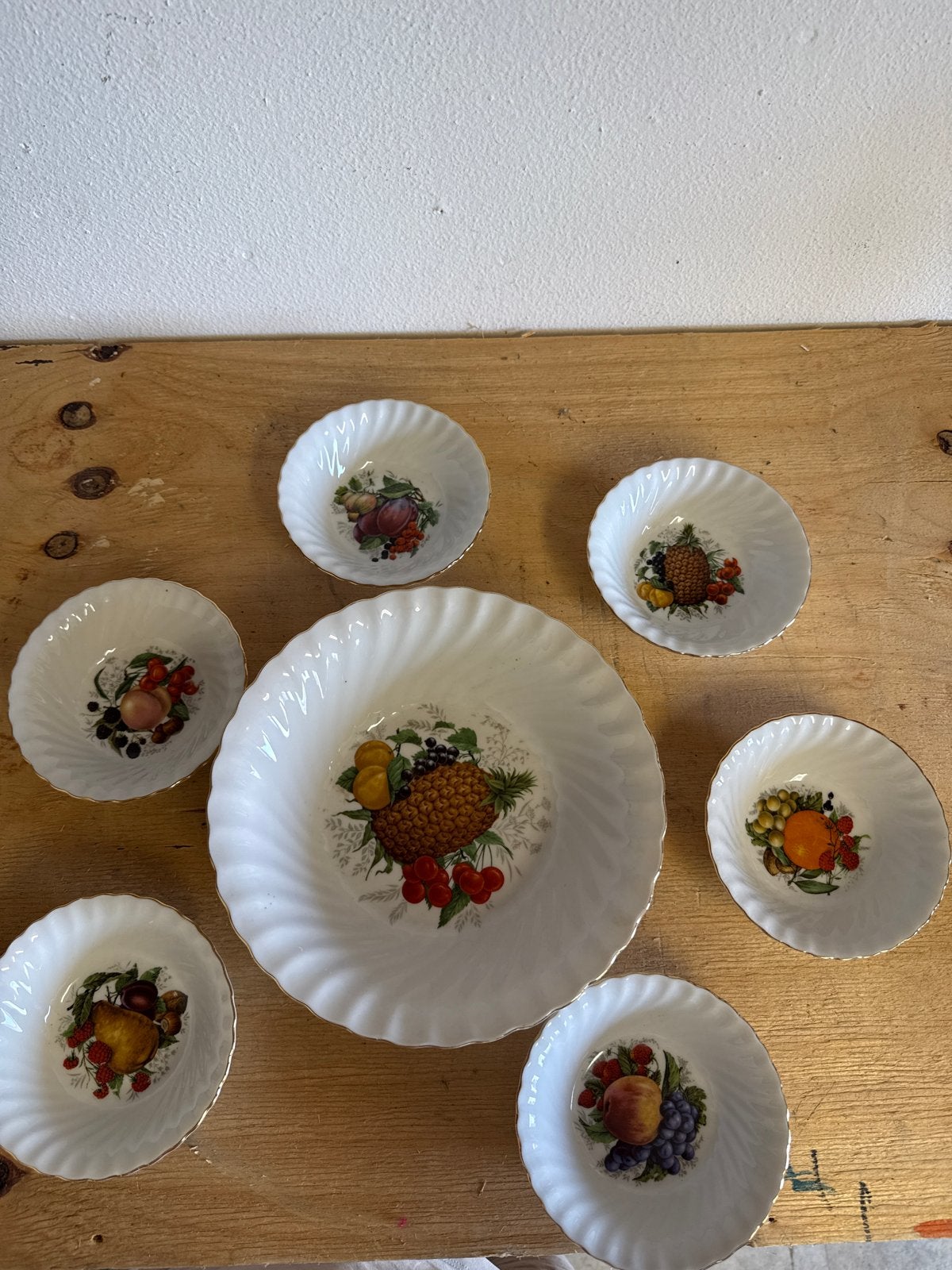 Vintage Royal Frankonia Fruitschaal Set - 7 Delig, Ophalen of Verzenden