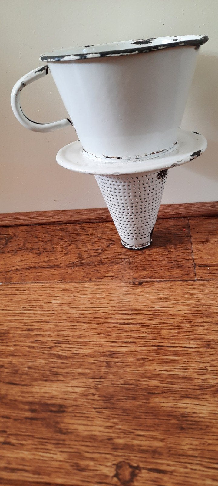Antiek Koffiefilter Geëmailleerd  Metaal, Antiek en Kunst, Ophalen of Verzenden
