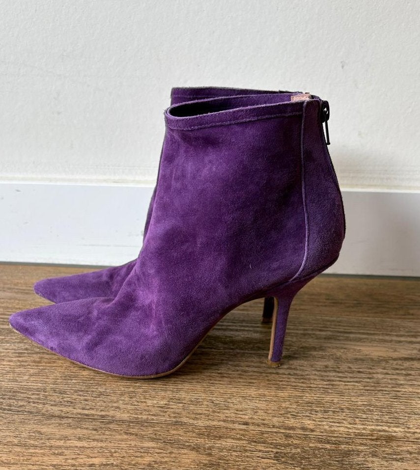 Franco Giusti leren suede enkellaarzen maat 40 paars hakken, Kleding | Dames, Schoenen, Overige kleuren, Lage of Enkellaarzen