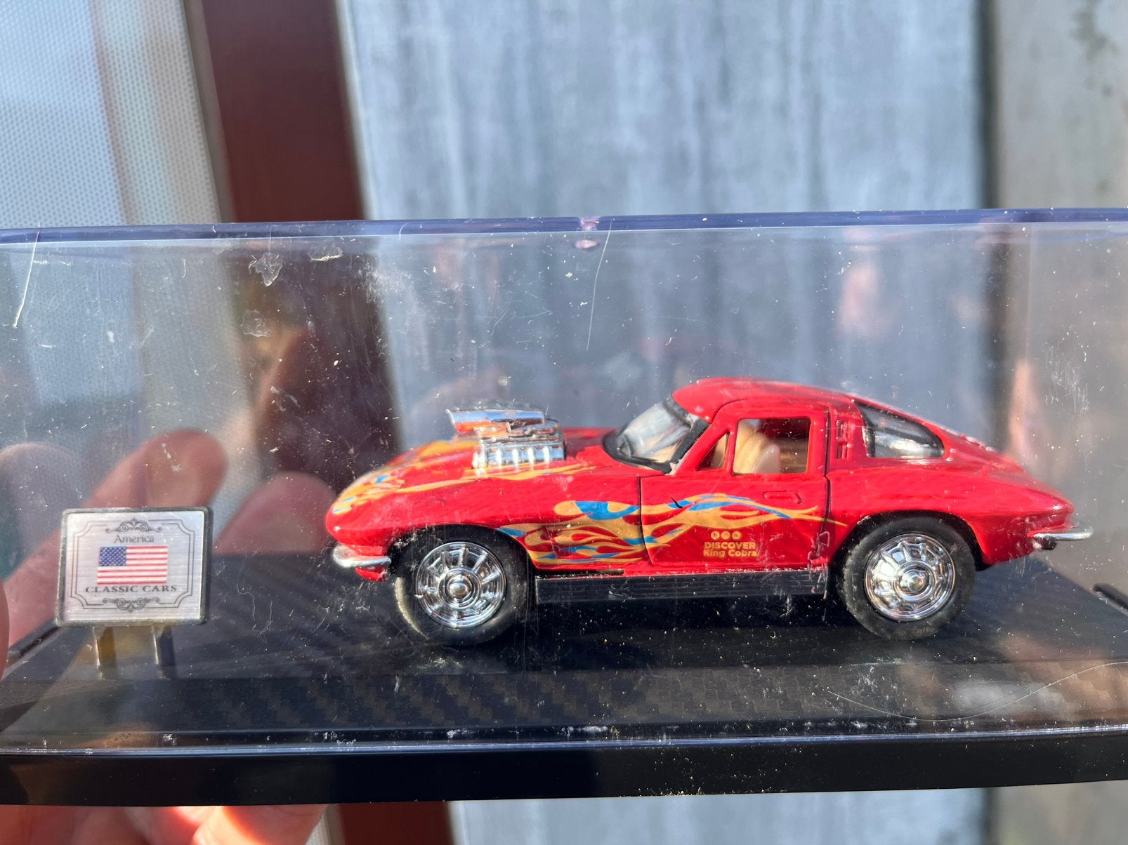 Speciale Stingray Vorvette in vitrine display, Ophalen of Verzenden, Zo goed als nieuw, Auto, Overige merken