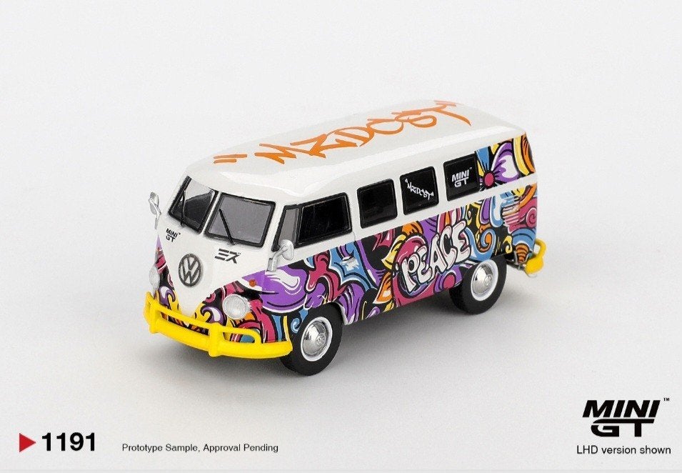 Mini Gt – 1967 Volkswagen T1 Micro Bus, Mizu design – 1191, Mymodelcar@outlook.com, Auto, Ophalen of Verzenden, Mini gt