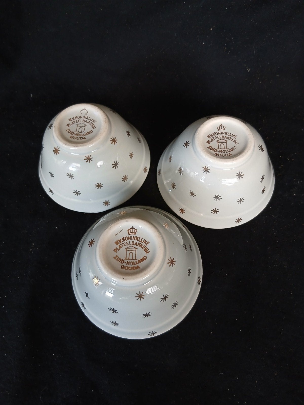 Set van 3 Koninklijke Plateelbakkerij Zuid-Holland schaaltje, Antiek en Kunst, Ophalen of Verzenden