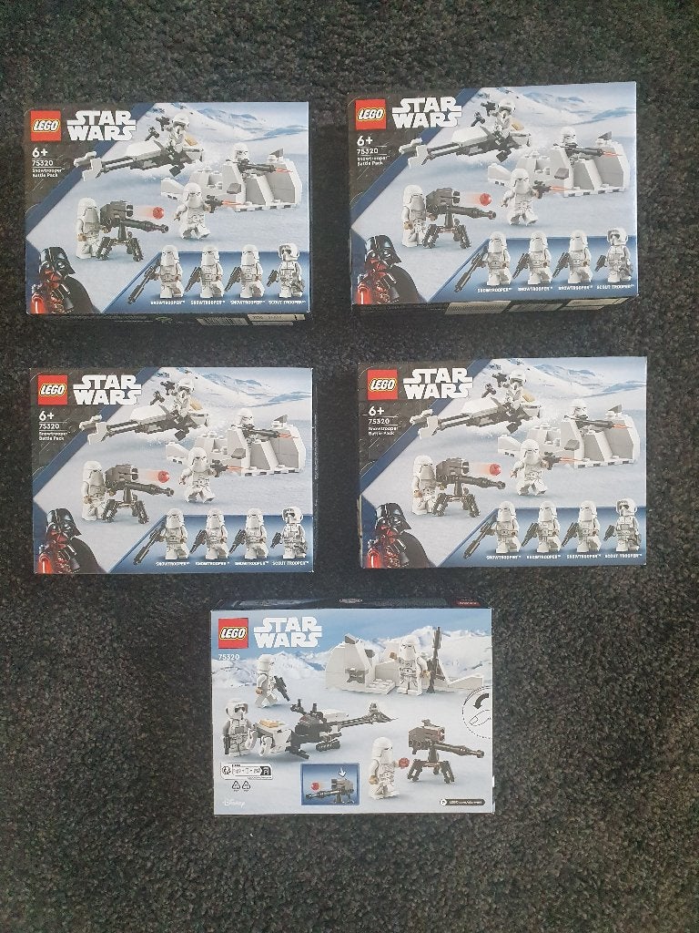 5x Starwars Snowtrooper Battle Pack 75320, Star Wars, Lego, Nieuw, Ophalen of Verzenden