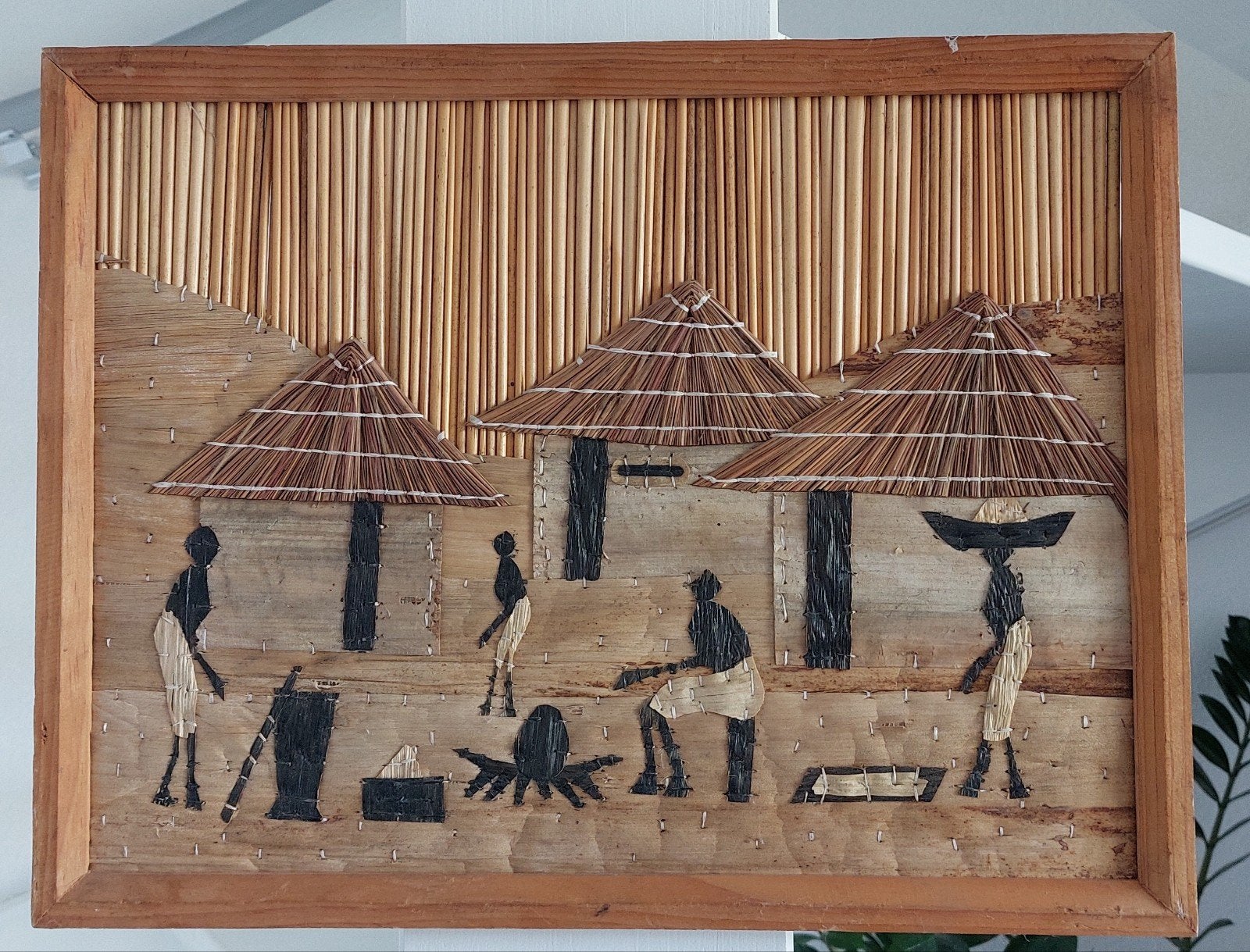 Afrikaans dorpsgezicht uit natuurlijke materialen, Ophalen of Verzenden