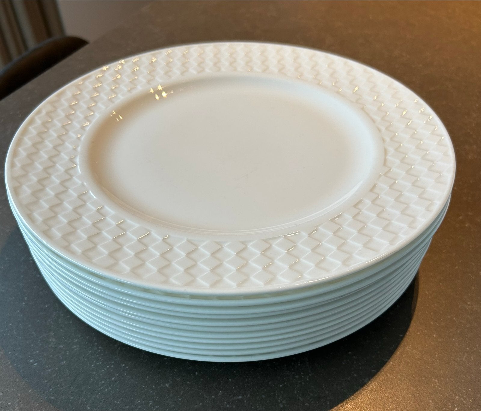 11x Wedgwood Night and Day Borden - 27,5 cm, Ophalen, Zo goed als nieuw, Bord(en), Modern