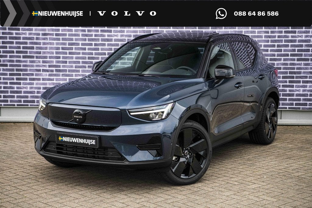 Volvo EX40 Single Motor Extended Range Europa Ultra Black Ed, Auto's, Automaat, 12 maanden, Achterwielaandrijving, Blauw