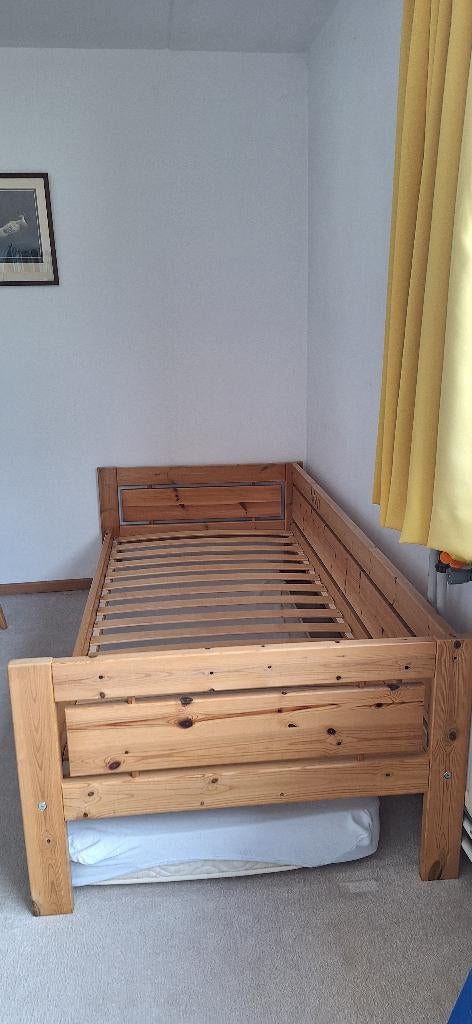 Een persoons bed, ledikant, Ophalen, Kinderbed, Hout, 220 cm