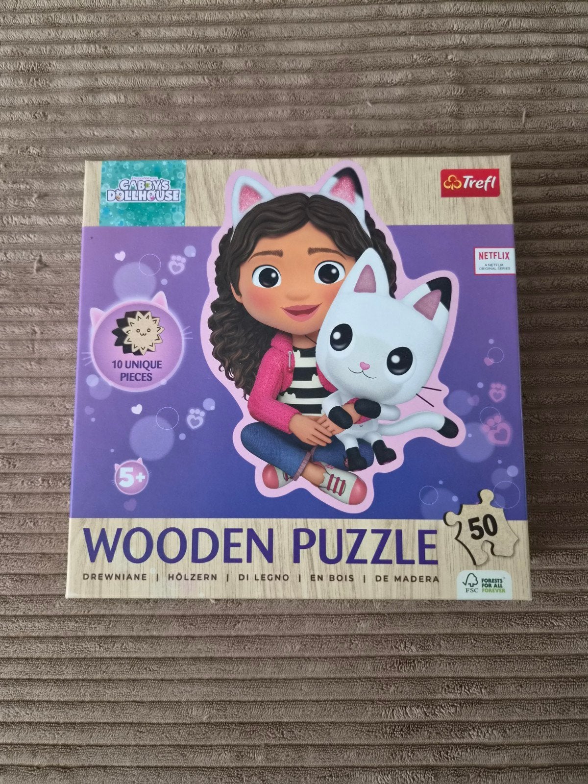 Gabby's Poppenhuis Houten Puzzel 50 Stukjes, Kinderen en Baby's, Speelgoed | Kinderpuzzels, Zo goed als nieuw, Van hout, 6 jaar of ouder