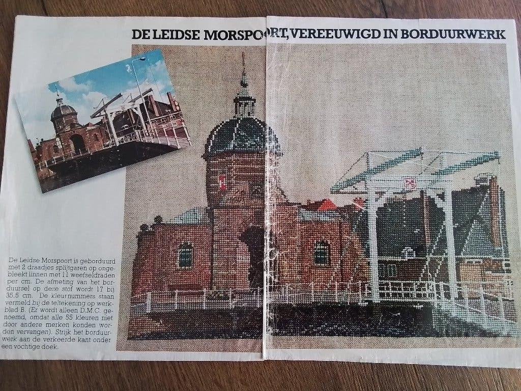 Borduurpatroon de leidse morspoort, Ophalen of Verzenden, Zo goed als nieuw, Handborduren, Patroon