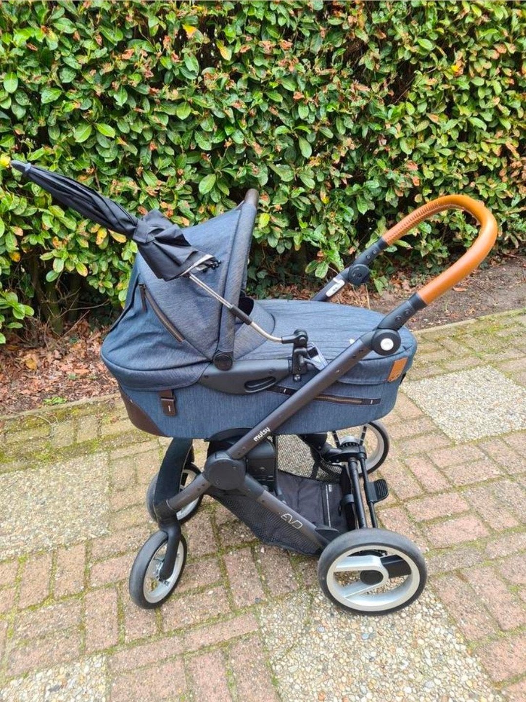 Mutsy Evo Industrial Denim Bleu kinderwagen, Luchtbanden, Zo goed als nieuw, Mutsy, Ophalen