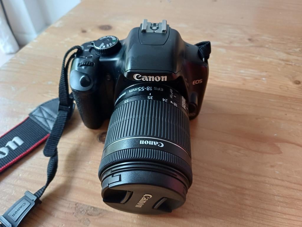 Canon EOS 450D Spiegelreflexcamera met EF-S 18-55mm lens, Gebruikt, Spiegelreflex, Canon, Ophalen of Verzenden