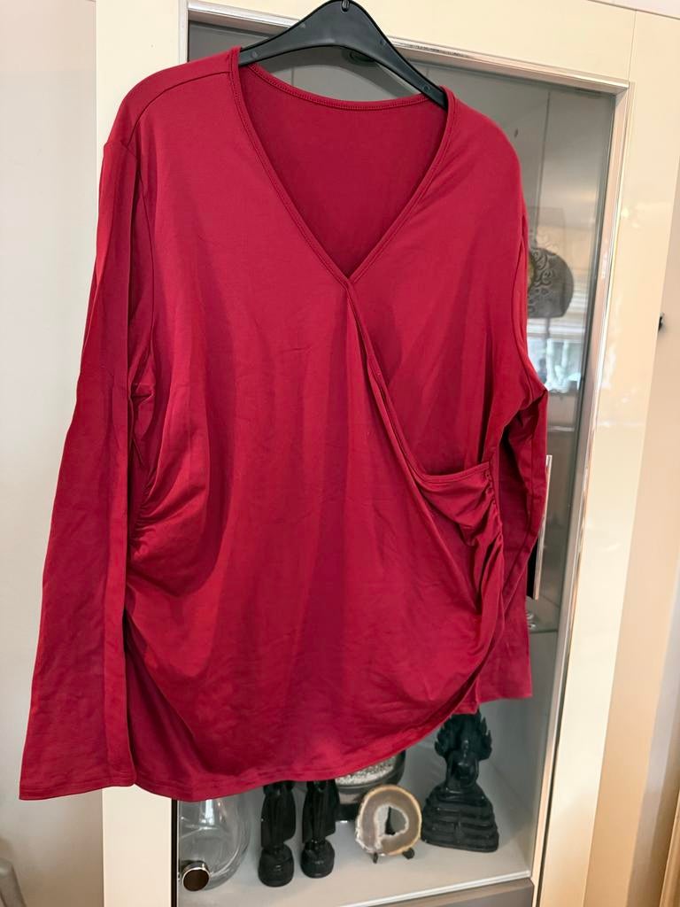 Chic Me Tuniek 2XL Wijnrood maat 44, Kleding | Dames, Grote Maten, Ophalen of Verzenden, Zo goed als nieuw, Rood, Blouse of Tuniek