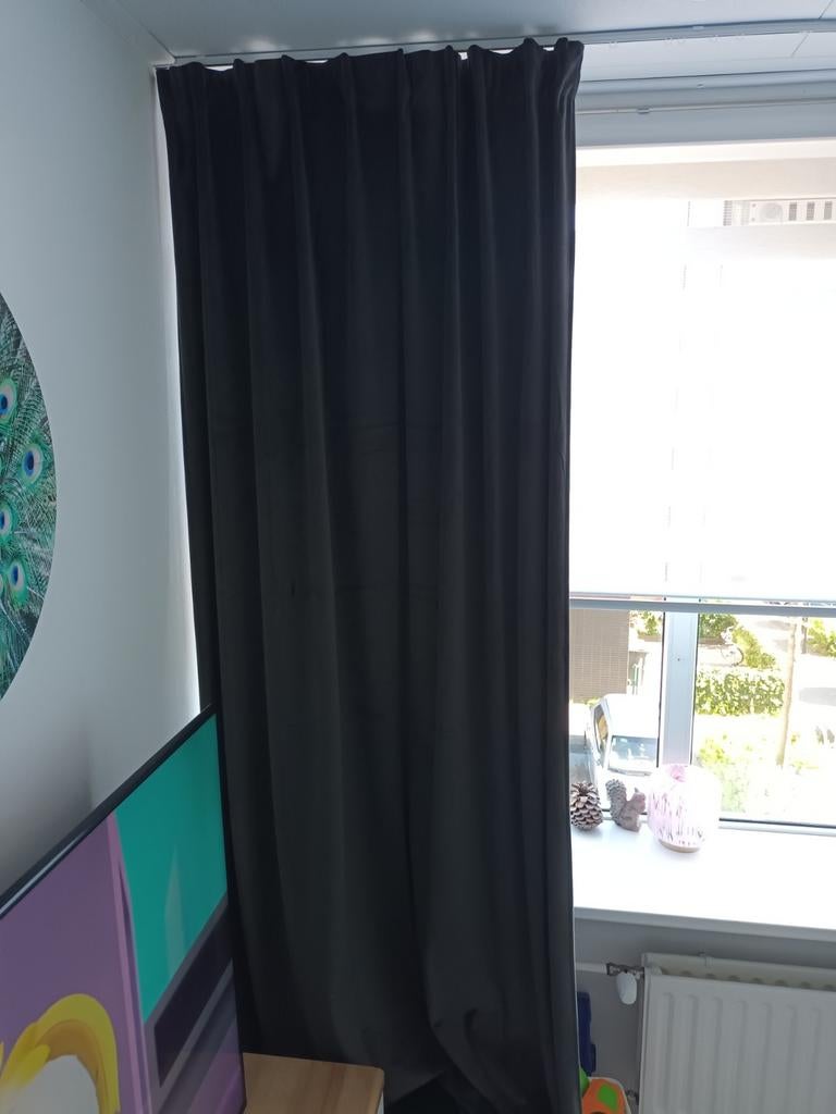 5 gordijnen, Ophalen, Zo goed als nieuw, 200 cm of meer, 200 cm of meer