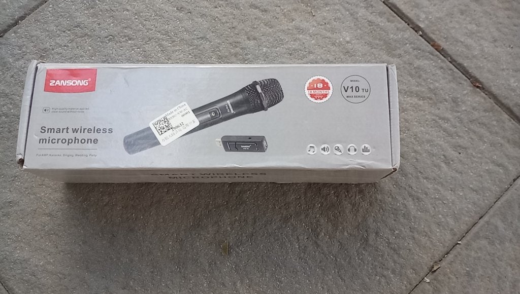Draadloze microfoon 24 cm lang, USB gevoed, Ophalen of Verzenden, Zo goed als nieuw, Zangmicrofoon, Draadloos