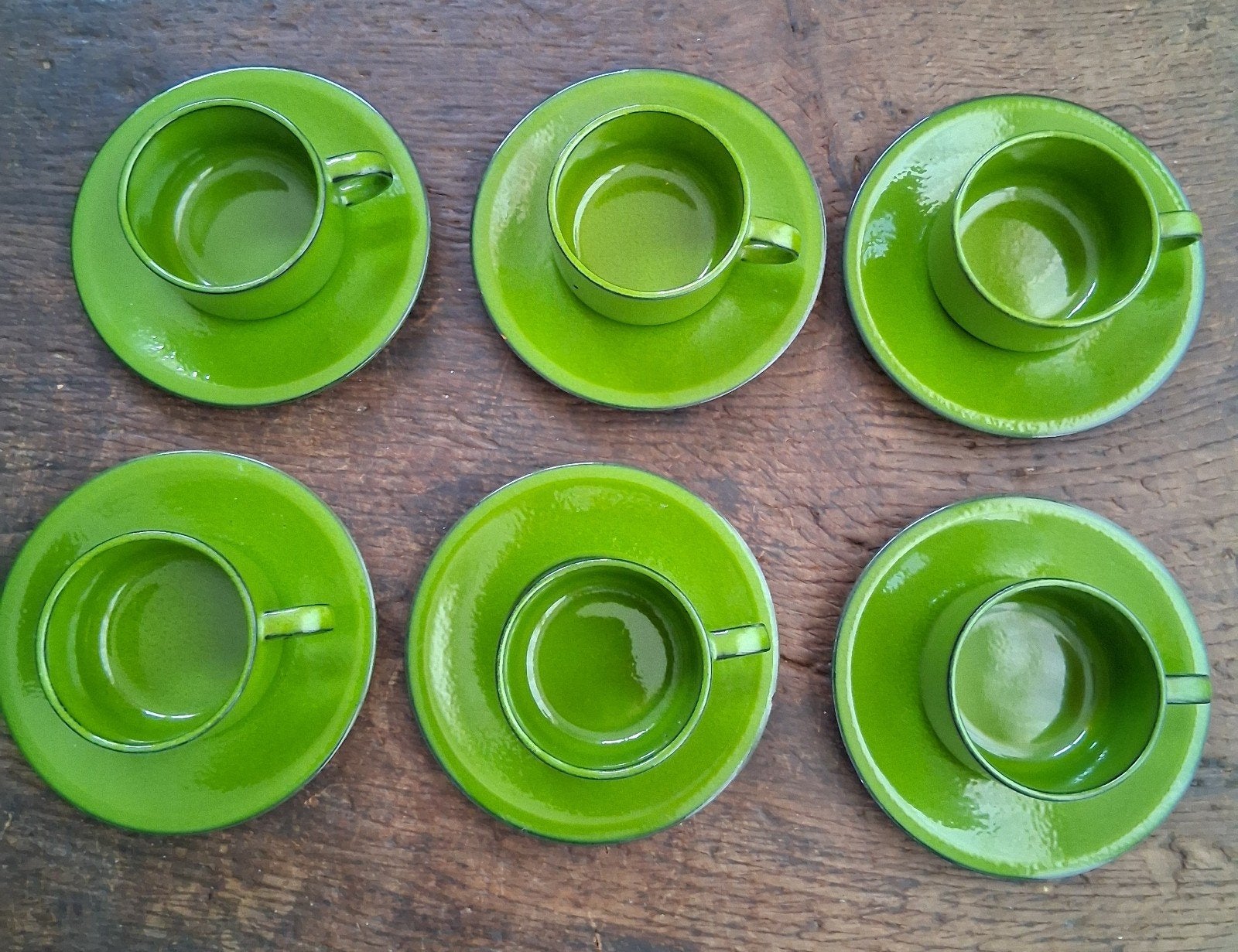 Vintage servies van 6 Villeroy & Boch Agadir kop en schotels, Ophalen of Verzenden