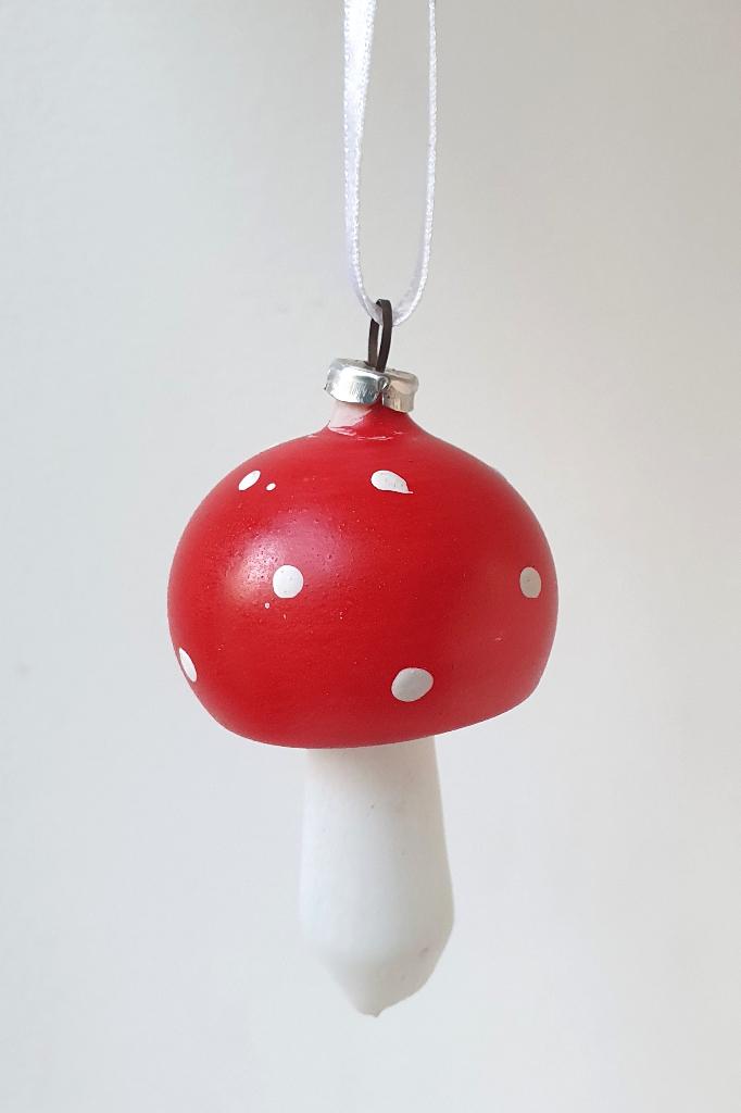 retro/ vintage kerstboomhanger: paddestoel, lage verzndkstn!, Diversen, Kerst, Ophalen of Verzenden, Zo goed als nieuw