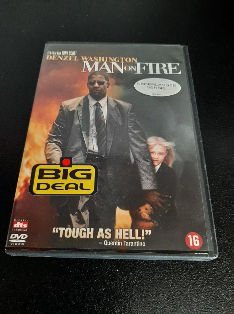 Man on fire, Denzel Washington, Dakota Fanning, Marc Anthony, Vanaf 16 jaar, Ophalen of Verzenden, Gebruikt, Actiethriller