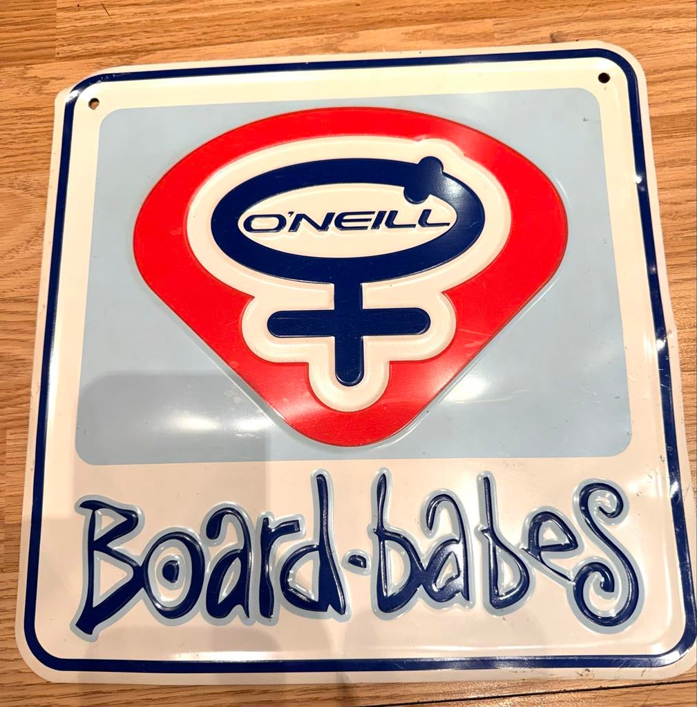 O'Neill Board Babes Metalen Bord, Vintage, Gebruikt, Meerkleurig, Ophalen of Verzenden
