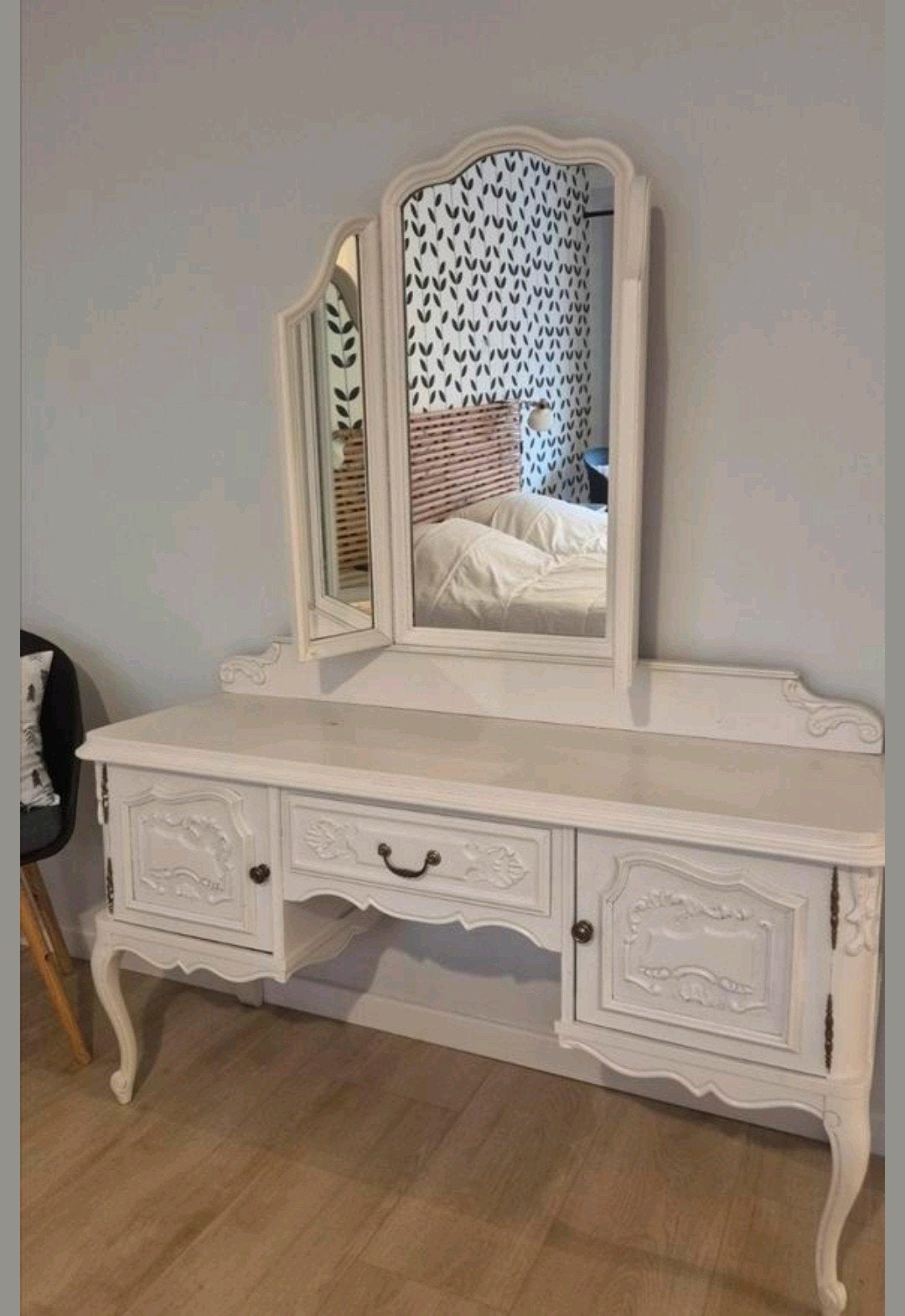 Brocante vintage kaptafel, Huis en Inrichting, Tafels | Kaptafels, Ophalen, Gebruikt, 50 tot 100 cm, Minder dan 100 cm
