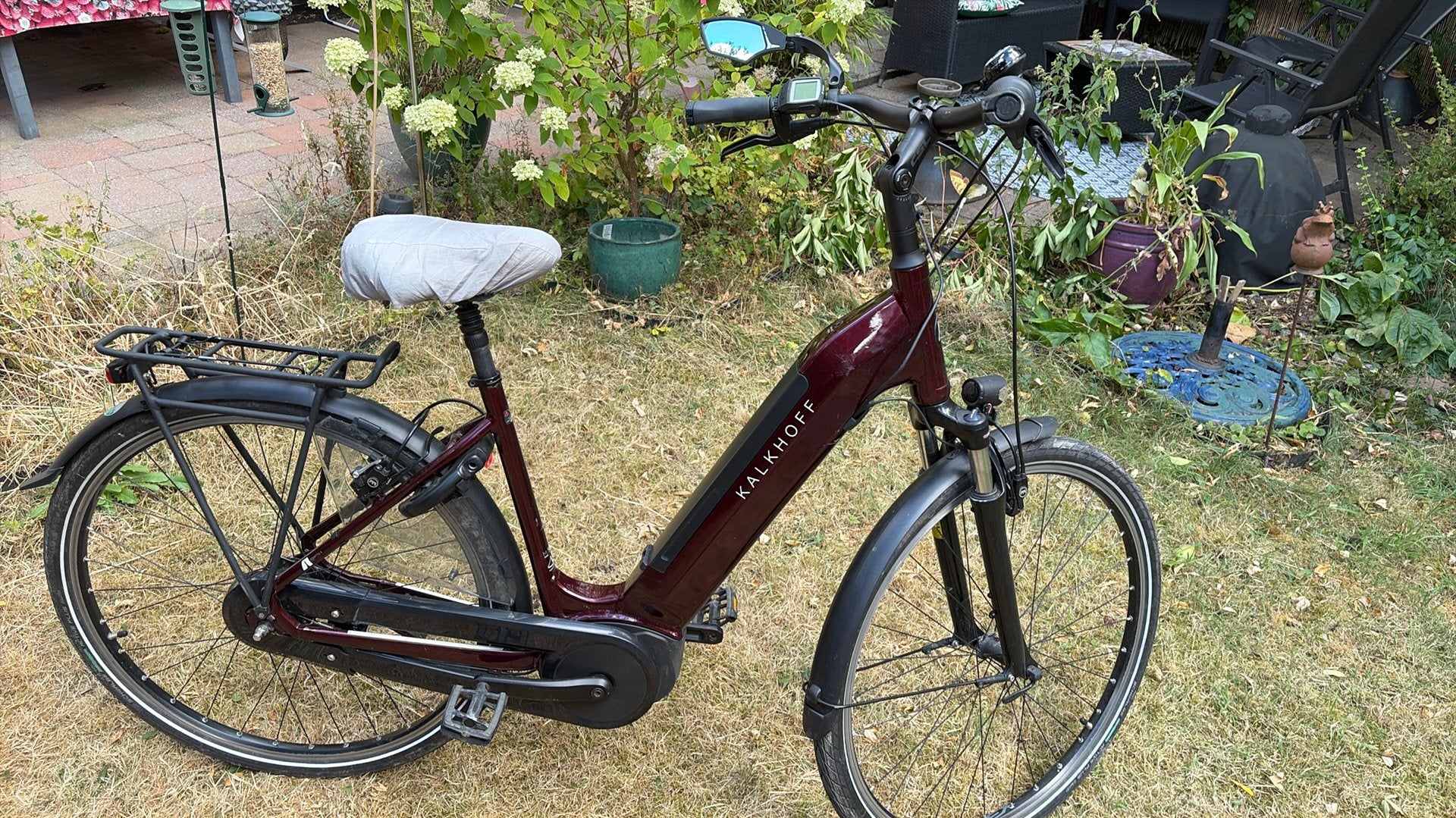 Kalkhoff Agattu 4.B move BLX city bordeauxrood 60 cm, Zo goed als nieuw, 47 tot 51 cm, 50 km per accu of meer, Ophalen