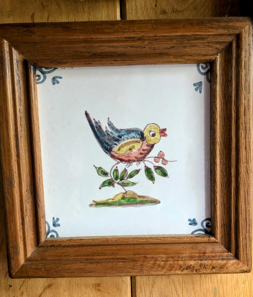 Tegeltjes handgeschilderd, Antiek en Kunst, Antiek | Wandborden en Tegels, Ophalen of Verzenden