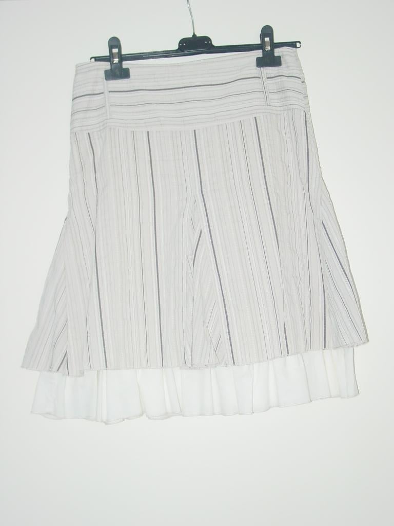Strokenrok met streepjes, maat 36, Kleding | Dames, Rokken, Beige, Ophalen of Verzenden, Knielengte, Maat 36 (S)