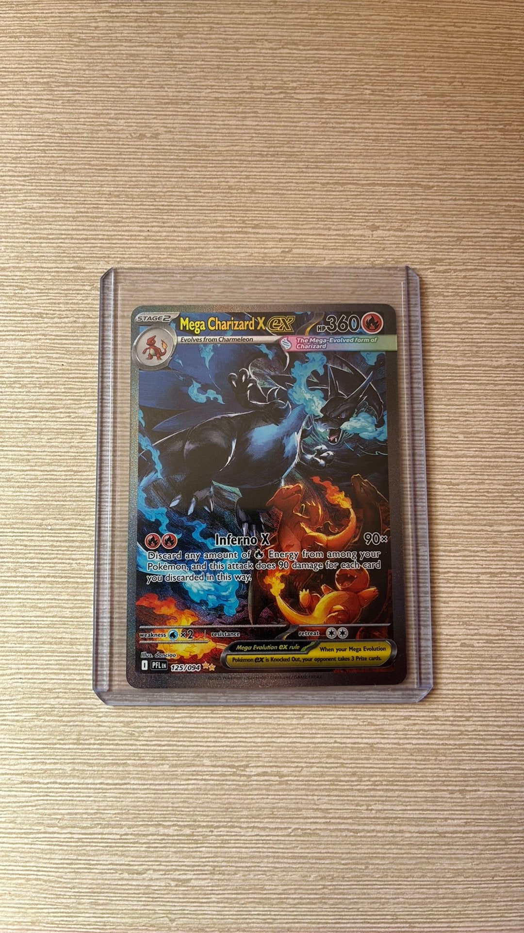 Pokemonkaart Mega Charizard X ex (PFL 125), Hobby en Vrije tijd, Verzamelkaartspellen | Pokémon, Verzenden, Zo goed als nieuw