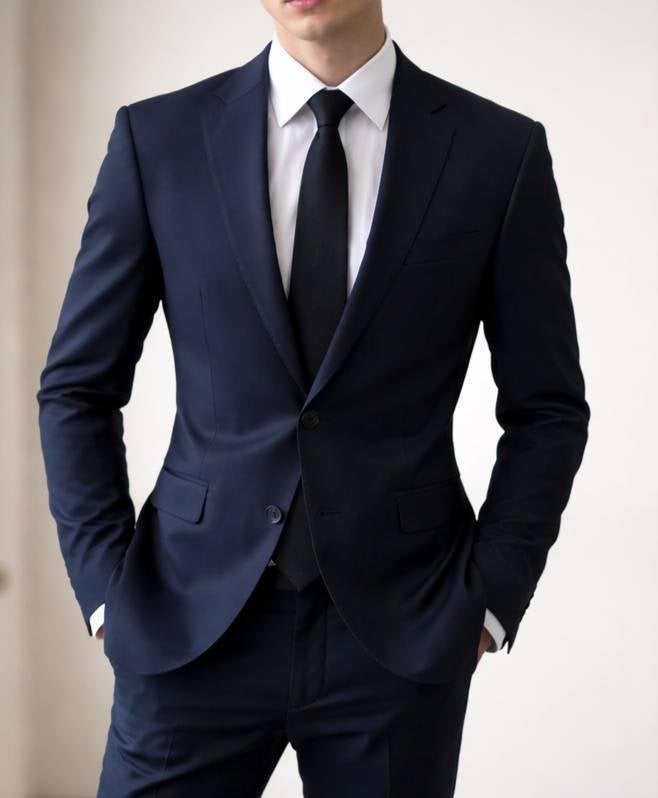 Donkerblauw maatpak/kostuum Suitsupply size: 42, Ophalen, Blauw, Gedragen, Maat 46 (S) of kleiner