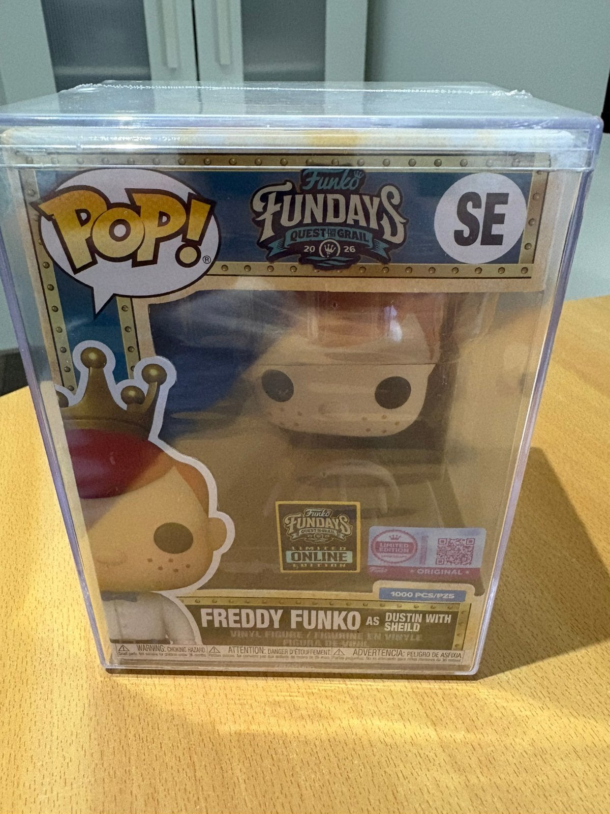 Freddy funko as Dustin woth shield, Verzamelen, Poppetjes en Figuurtjes, Verzenden, Zo goed als nieuw