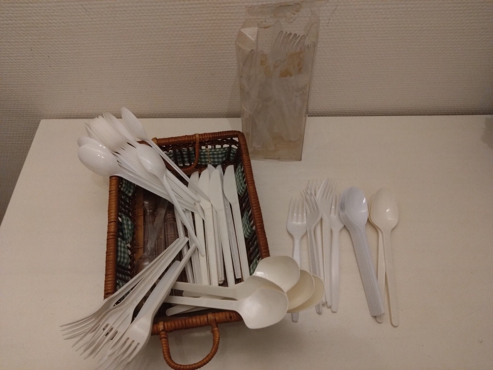 Plastic bestek voor BBQ tuinfeest, Ophalen of Verzenden, Kunststof