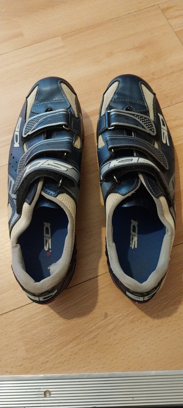 sidi race schoenen met plaatjes maat 45 blauw, Ophalen of Verzenden, Gebruikt, Schoenen