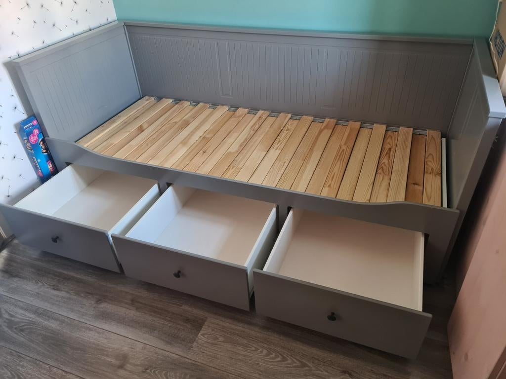 Ikea Bedbank Hemnes, Ophalen of Verzenden, Zo goed als nieuw, Tweepersoons, 80 cm