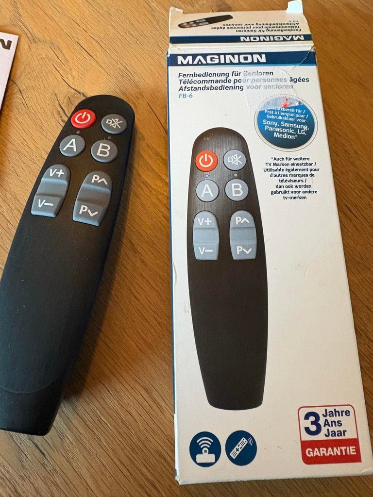 Senioren (tv) Afstandsbediening  programmeerbaar, Ophalen of Verzenden, Zo goed als nieuw, Universeel, Tv
