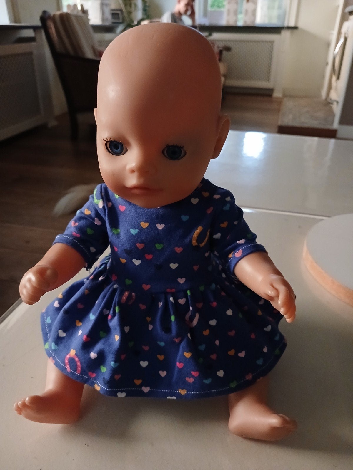 hartjes zwierjurk baby born pop 36/38, Ophalen of Verzenden, Nieuw, Babypop