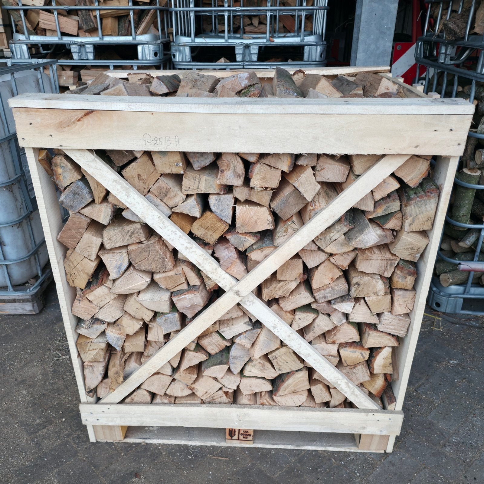 Eiken of beukenhout kratten overgedroogd, 3 tot 6 m³, Ophalen of Verzenden, Eikenhout, Blokken