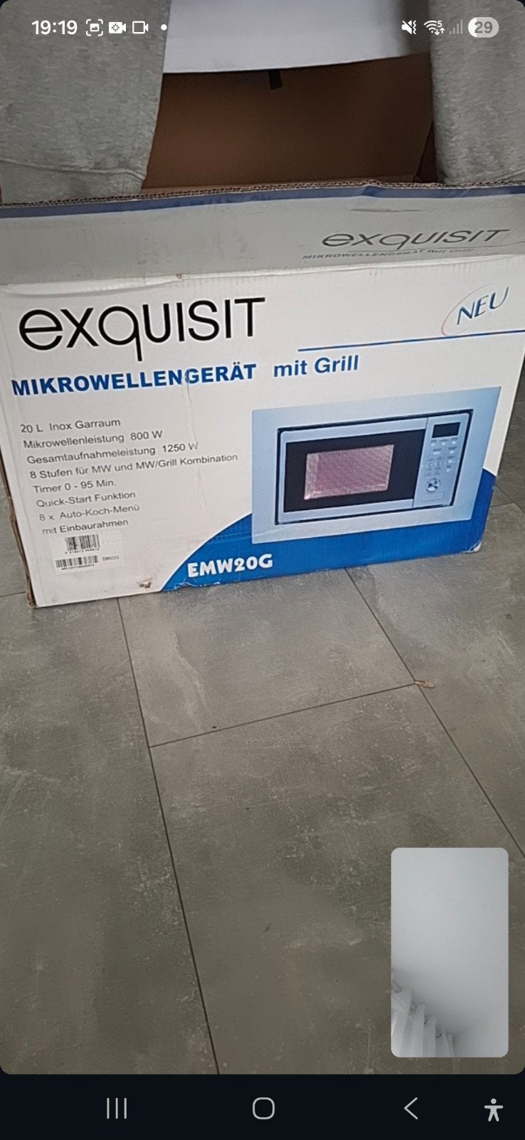 Exquisit EMW20G Inbouwmagnetron met Grill - Nieuw, Ophalen of Verzenden