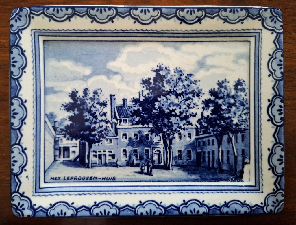 DELFTS BLAUW BORD B.V. FAIENCE EN TEGELFABRIEK WESTRAVEN, Ophalen of Verzenden