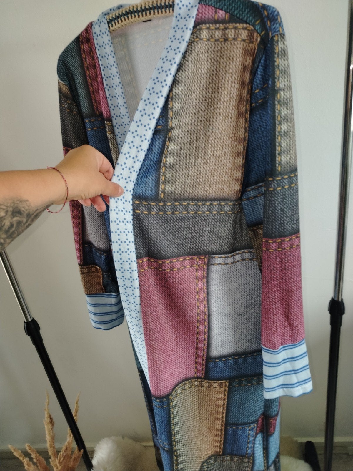 Apart Bohemian lange kimono/vest met patchwork print, maat 2, Meerkleurig, Maat 46/48 (XL) of groter, Ophalen of Verzenden, Zo goed als nieuw