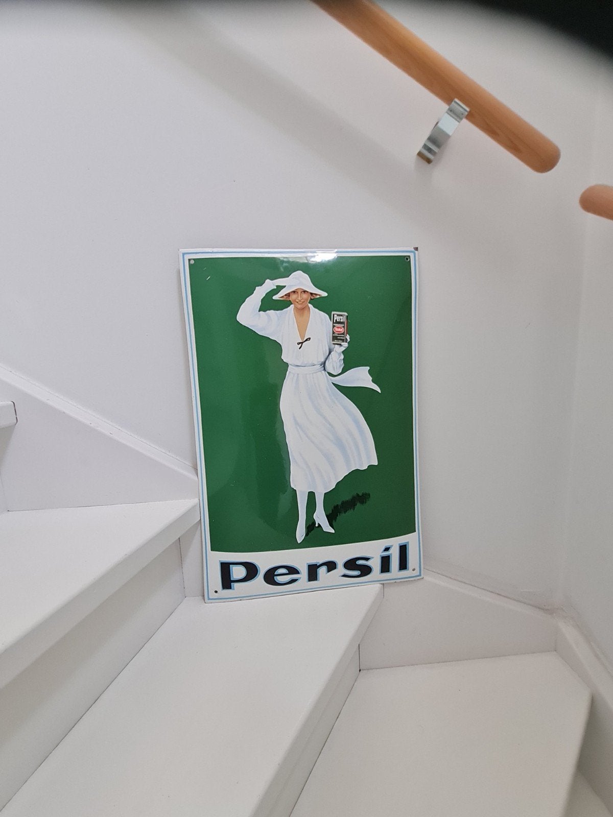 Persil emaille bord jaren 80, Verzamelen, Ophalen of Verzenden, Reclamebord