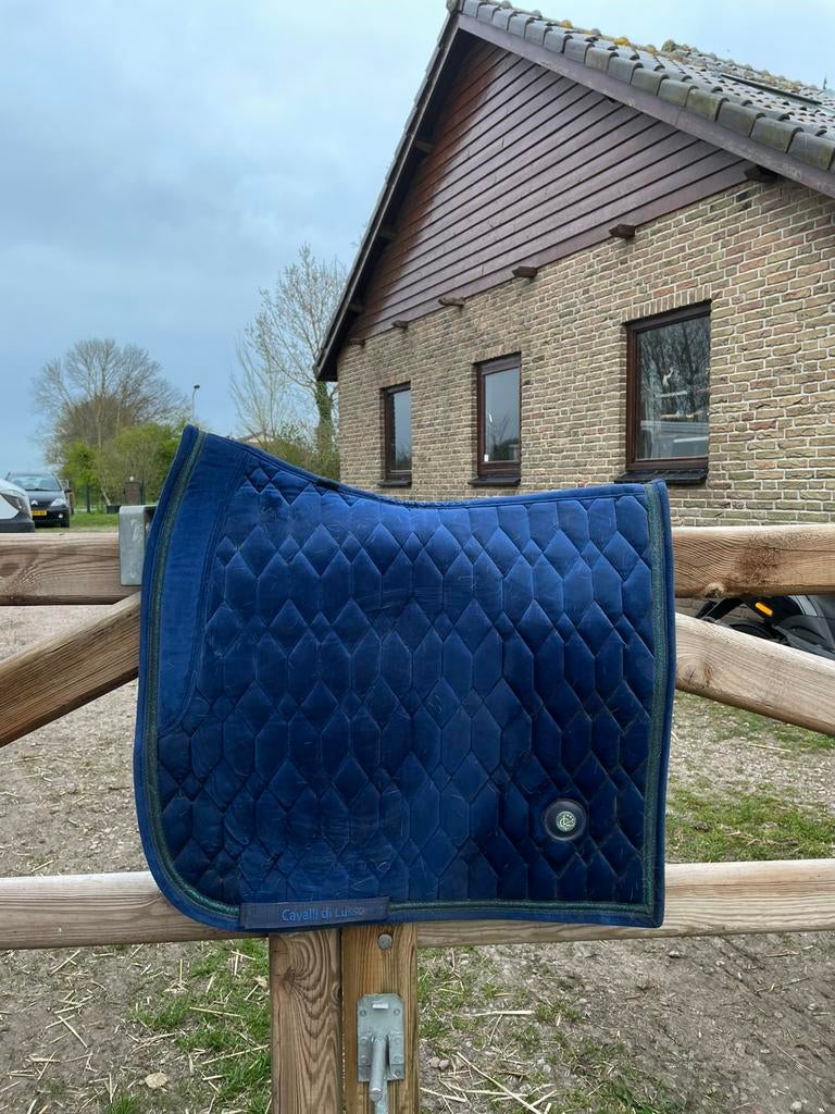 Blauw dressuur dekje, Dieren en Toebehoren, Paarden en Pony's | Dekens en Dekjes, Full (L), Gebruikt, Dressuurdekje, Ophalen of Verzenden