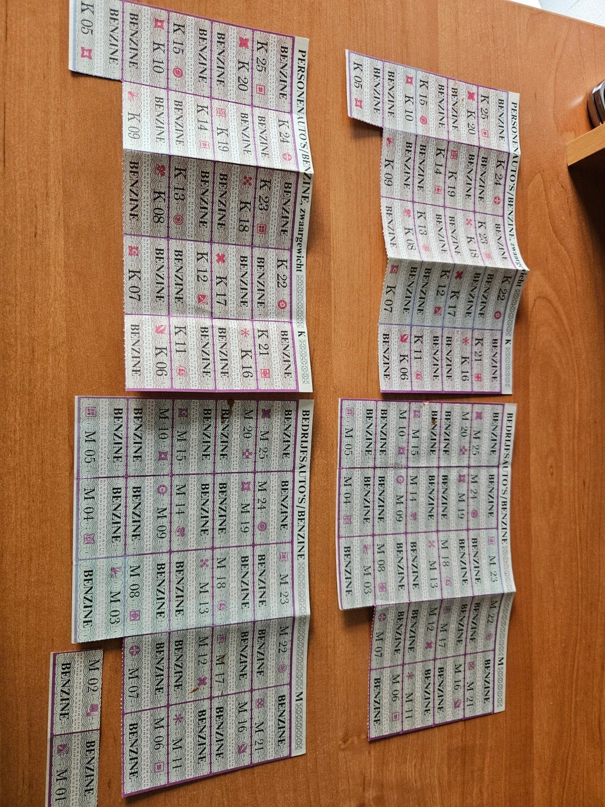 Benzine bonen set oude vet set NL, Postzegels en Munten, Ophalen of Verzenden